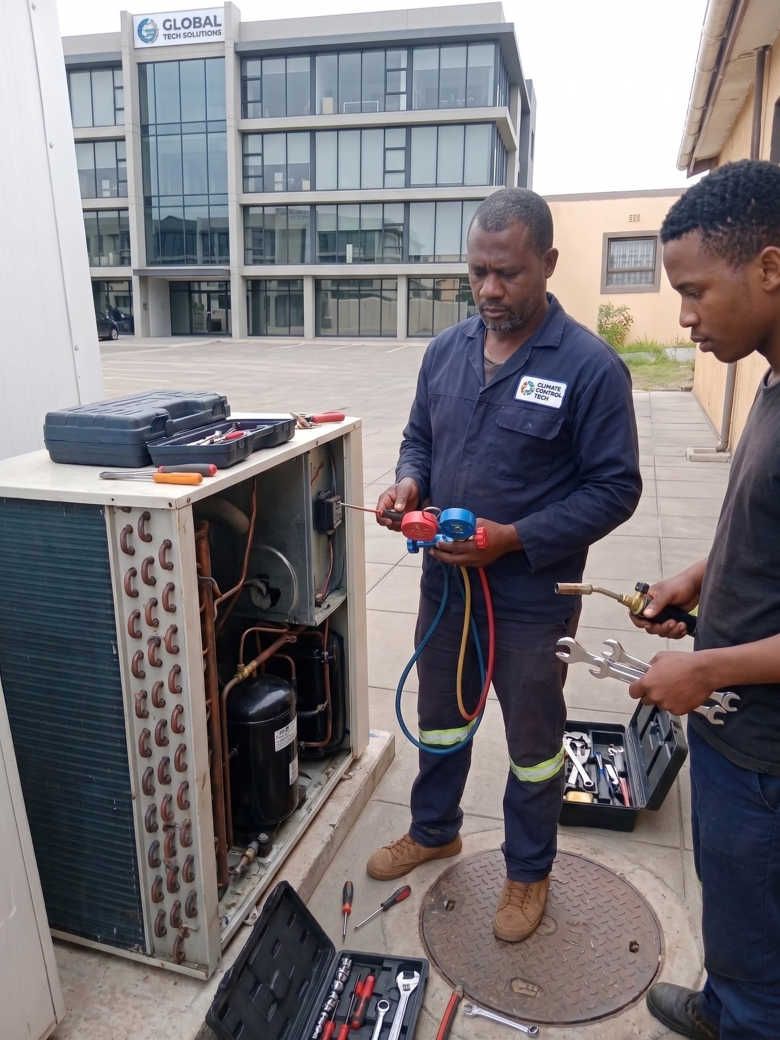 Temprite technician at work
